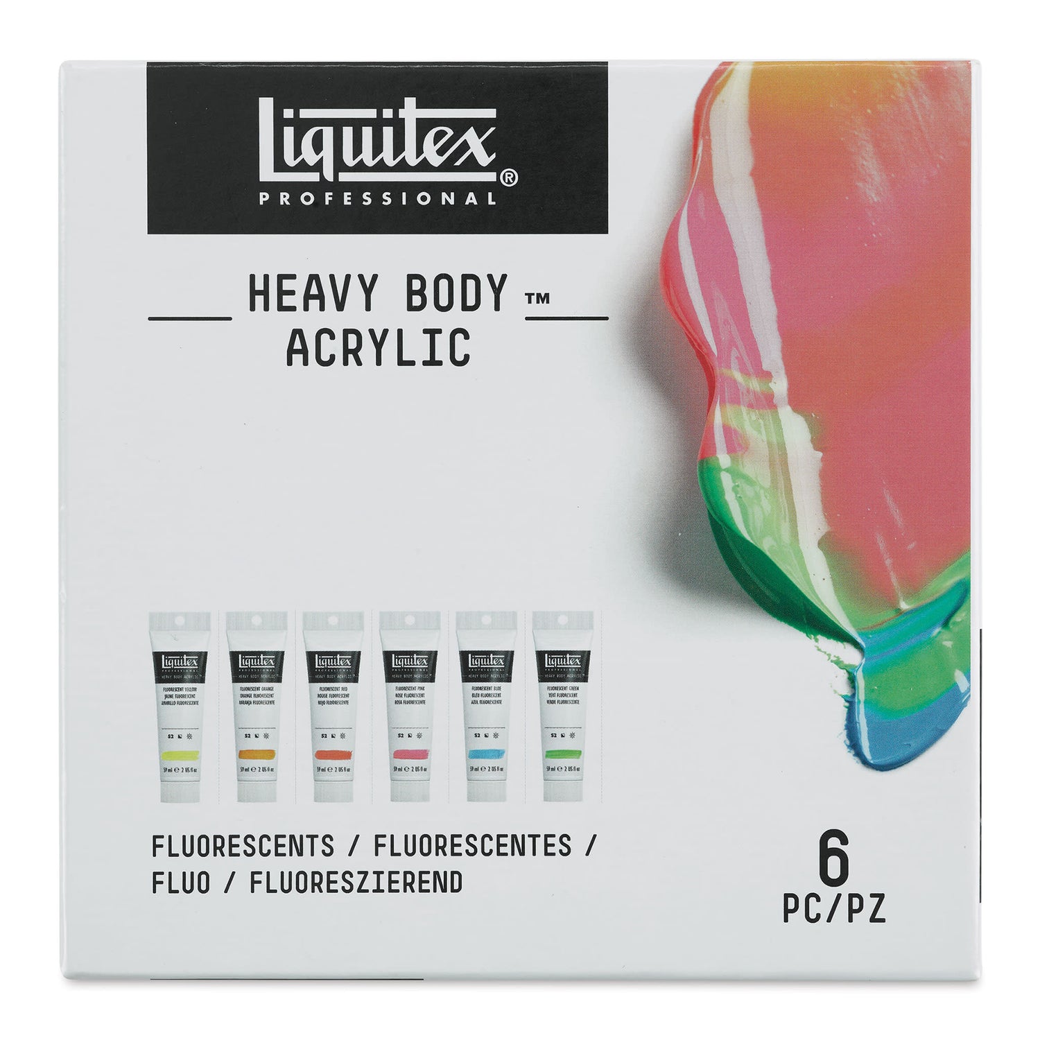 Liquitex Heavy Body Fluorescent Set 6 Color - 2oz