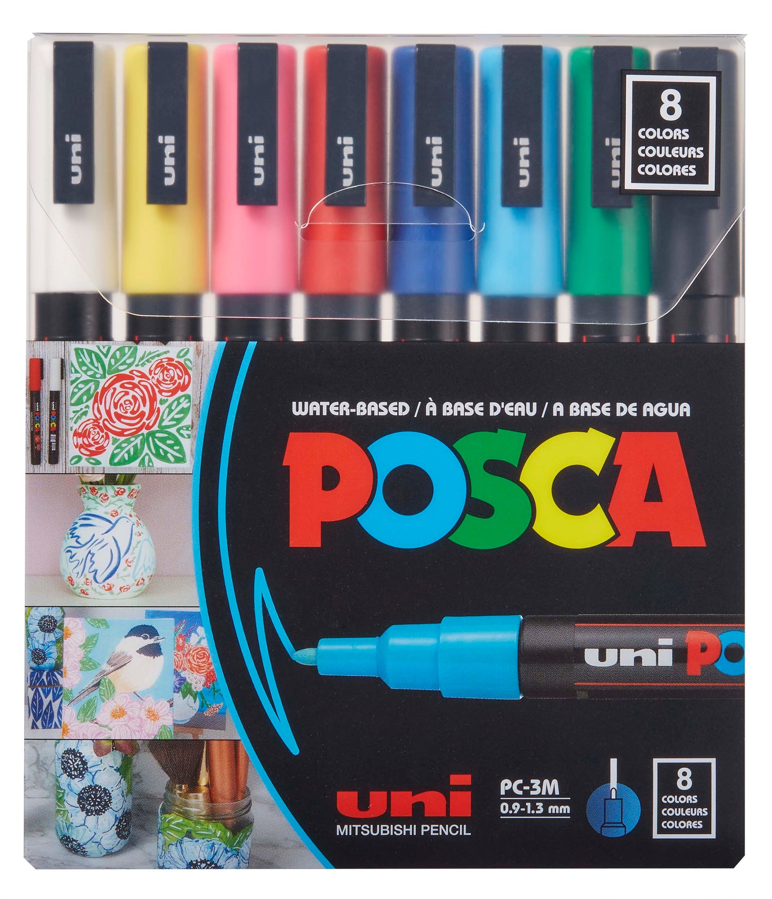 POSCA Paint Marker Set Fine Bsc 8ct