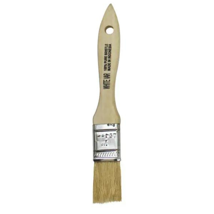 1” Premier WV‐10 Chip Brush - 100% White Chinese Bristle