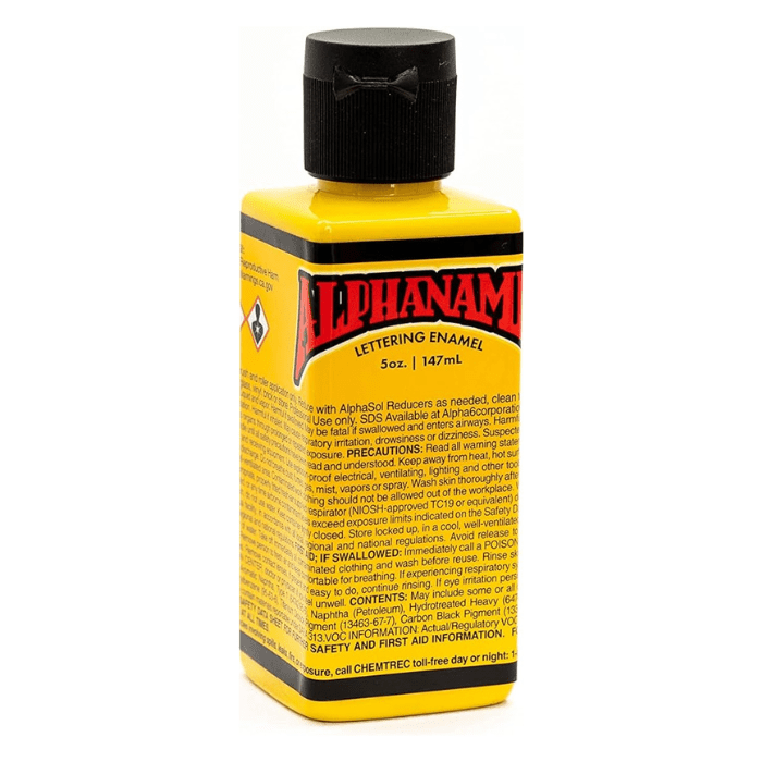 Alphanamel Lettering Enamel 5oz - Alpha Yellow - Guiry's