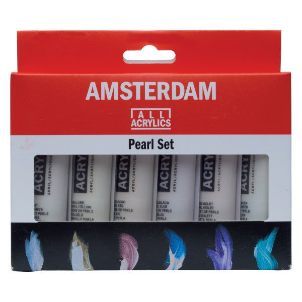 Amsterdam Standard Series Acrylic Paint Set, 6 - Colors, Pearlescent - Guiry's
