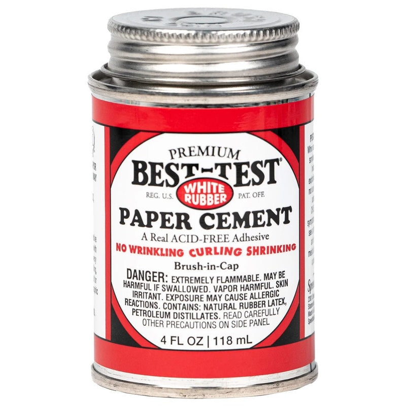 Best - Test White Rubber Paper Cement 4oz - Guiry's