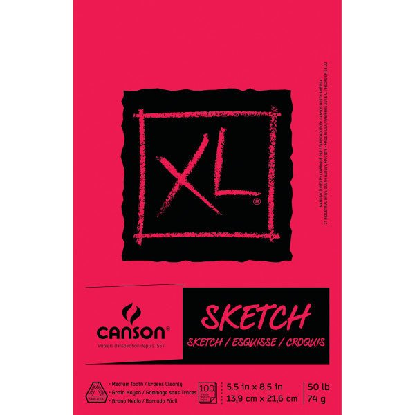 Canson XL Sketch Pad, 100 Sheets, 5.5" x 8.5" - Guiry's