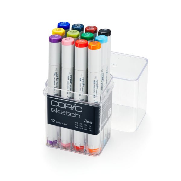 Copic Sketch Marker Set, 12 - Piece Basic Set, V2 - Guiry's