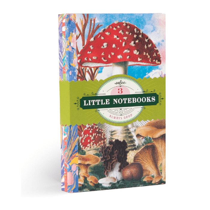 eeBoo Piece & Love: Mushroom Little Books - Set of 3 Notebooks - Guiry's