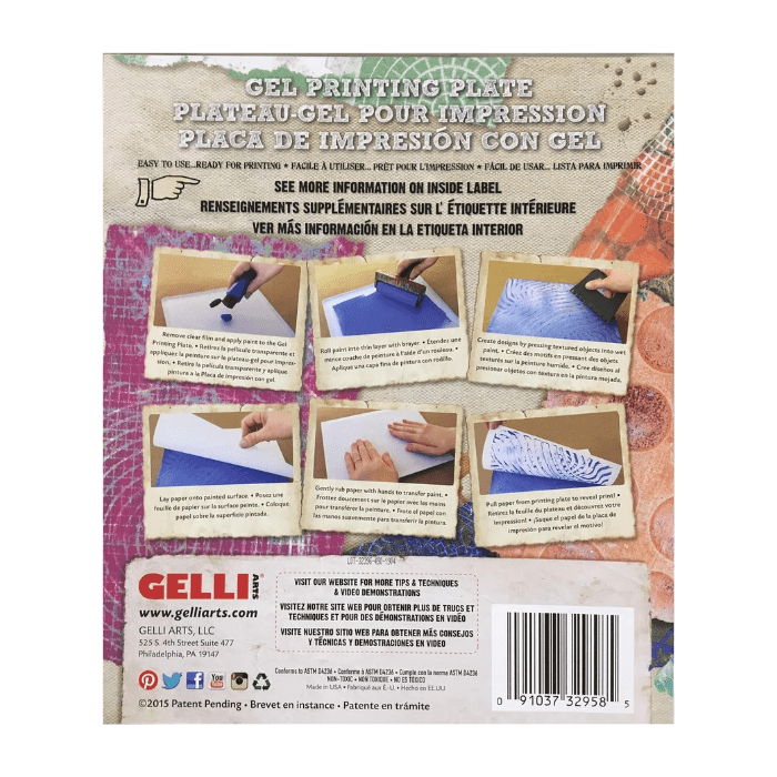 Gelli Arts Gel Printing Plate - 12" x 14" - Guiry's
