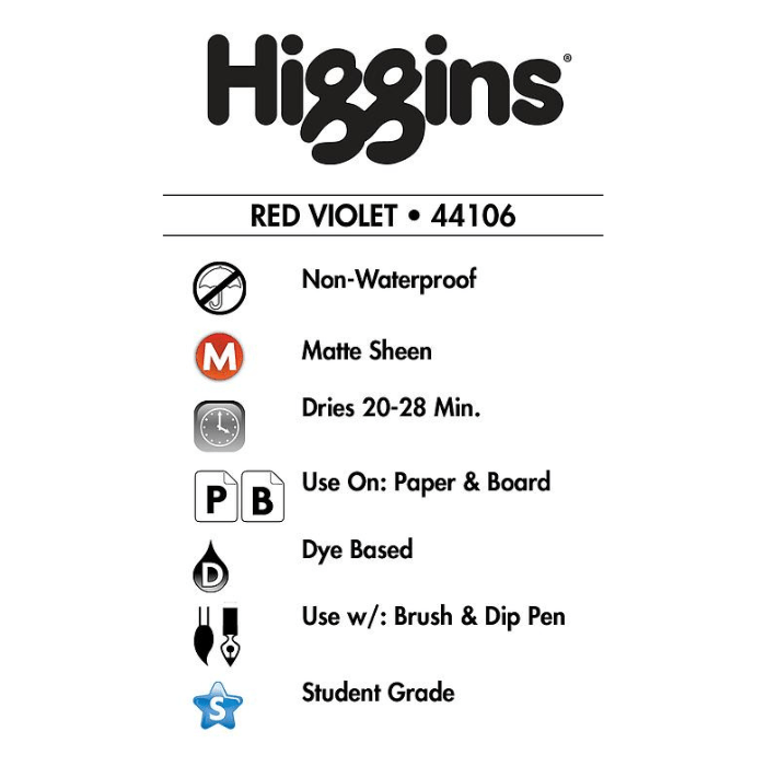 Higgins Red Violet Ink - 1oz - Guiry's
