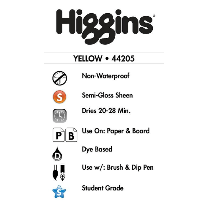 Higgins Yellow Ink - 1oz - Guiry's