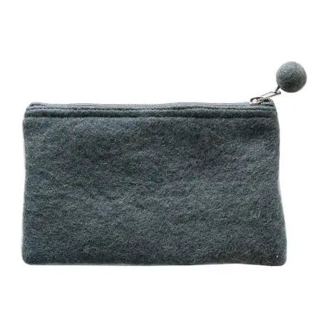 Lama - Li Felt Dark Gray Pouch: Large - Guiry's