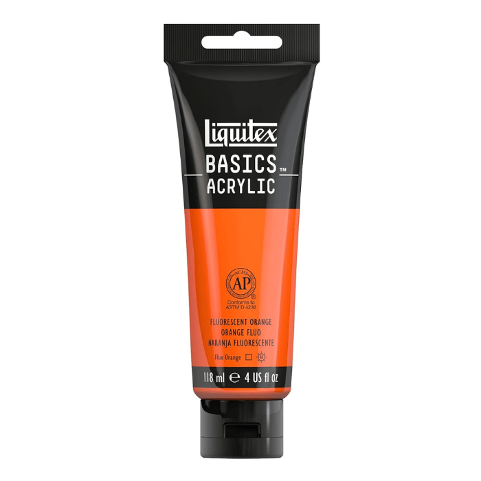 Liquitex Basics Fluorescent Orange - 4oz - Guiry's