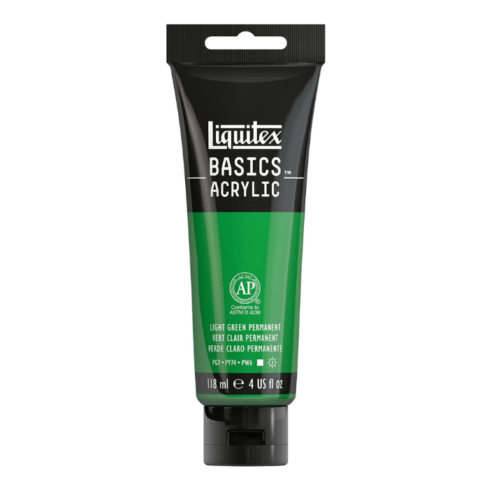 Liquitex Basics Light Green Permanent - 4oz - Guiry's