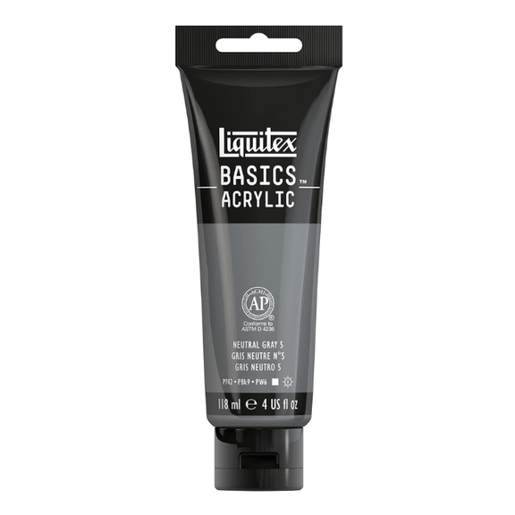 Liquitex Basics Neutral Gray 5 - 4oz - Guiry's