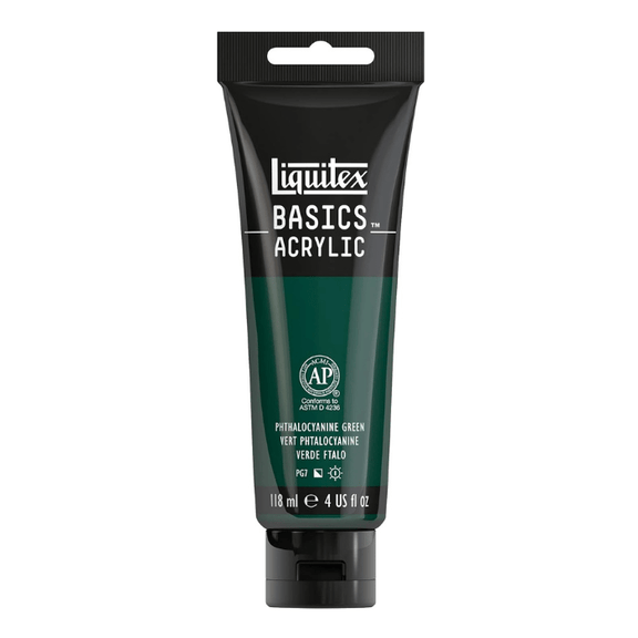 Liquitex Basics Phthalocyanine Green - 4oz - Guiry's