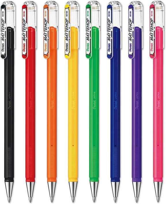 Pentel Mattehop Gel Pens 8pk - Guiry's