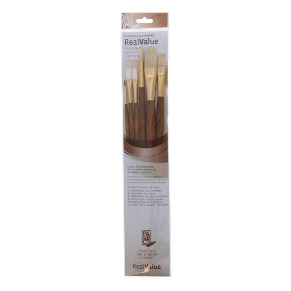 Princeton Brush Real Value 6 - Brush Natural & Synthetic Hair Brush Set - Guiry's