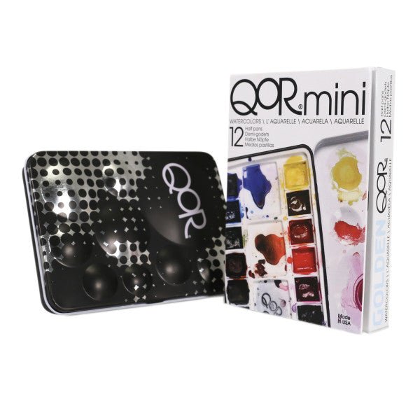 QoR Mini Watercolor 12 - Color Half Pan Set - Guiry's