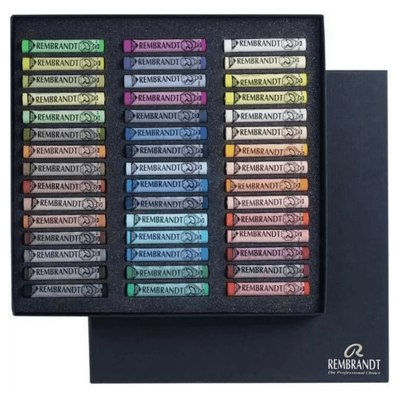 Rembrandt Soft Pastel Basic Box Set, 45 - Piece Full Sticks, General Selection - Guiry's