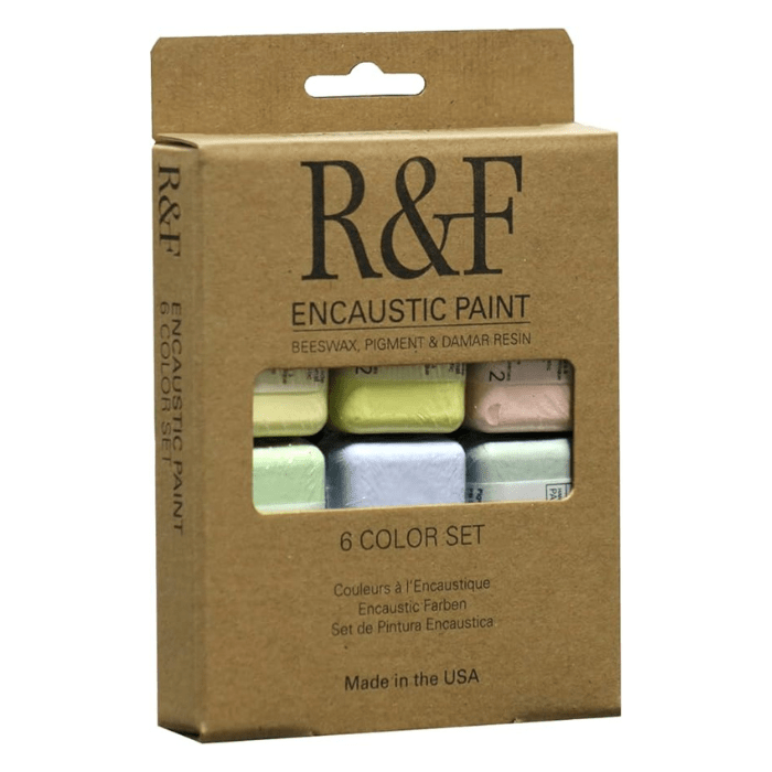 R&F Professional Encaustic Paint Chromatic Tones, Set of 6 - Guiry's