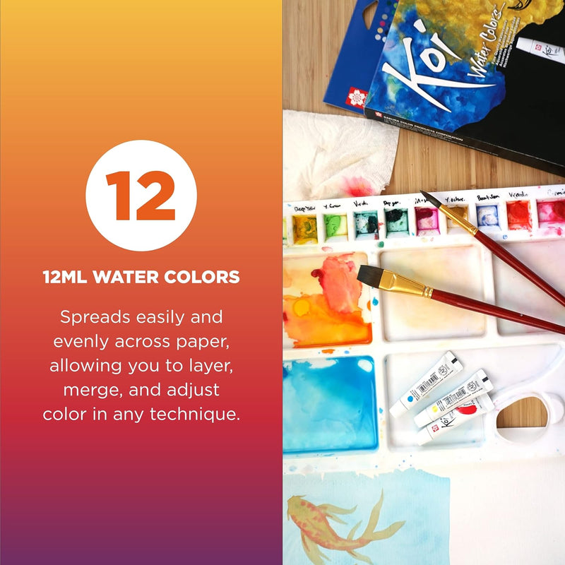 Sakura Koi Watercolor 12pc Tube Set - Guiry's