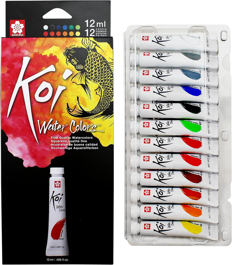 Sakura Koi Watercolor 12pc Tube Set - Guiry's