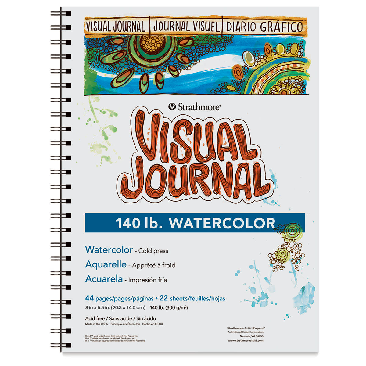 Strathmore Watercolor Visual Journal - 140 lb, 8in x 5.5in