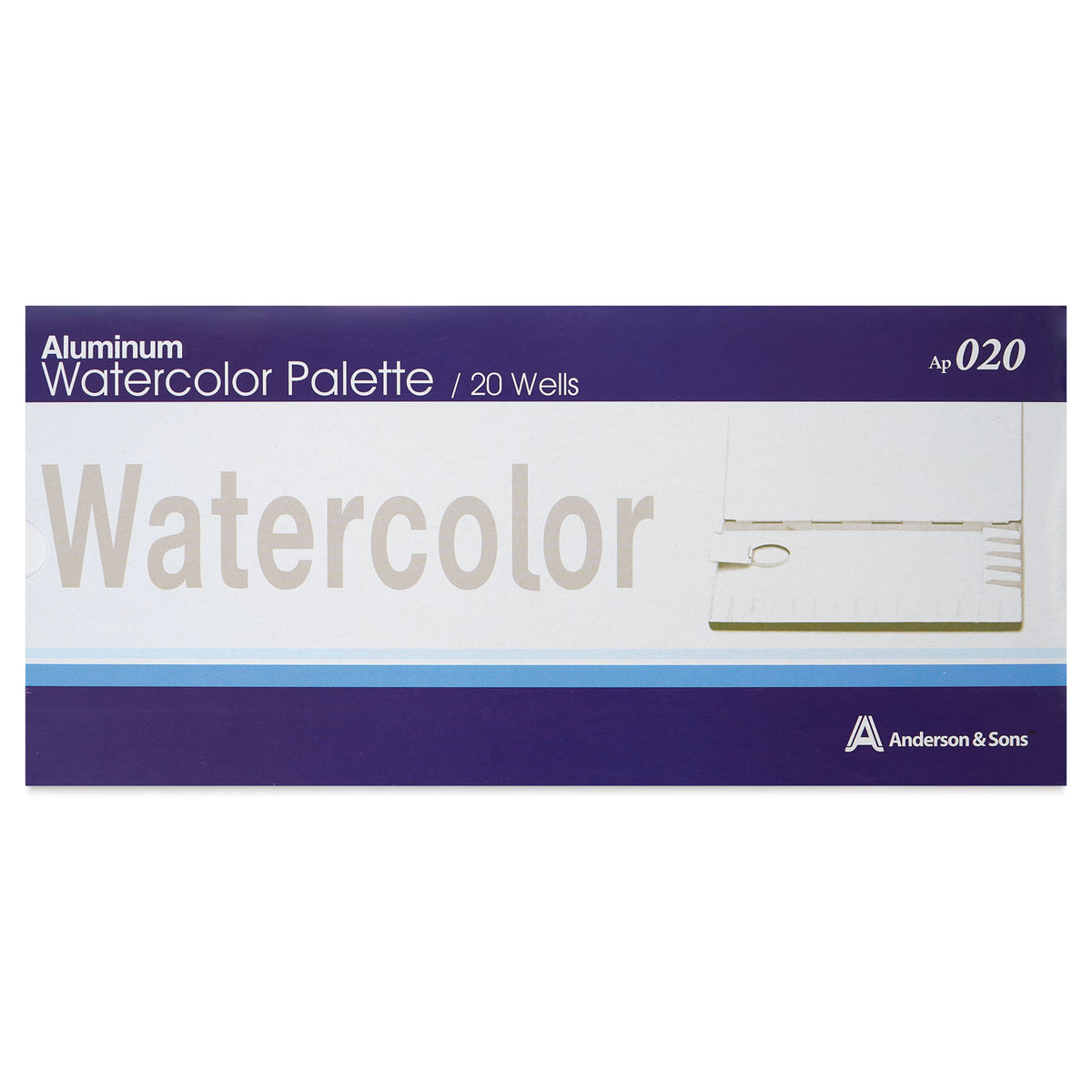 Anderson & Sons Aluminum Watercolor Palette 20 Well