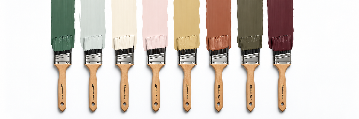 Eight Brushes Eight Earthy Paint Swatches