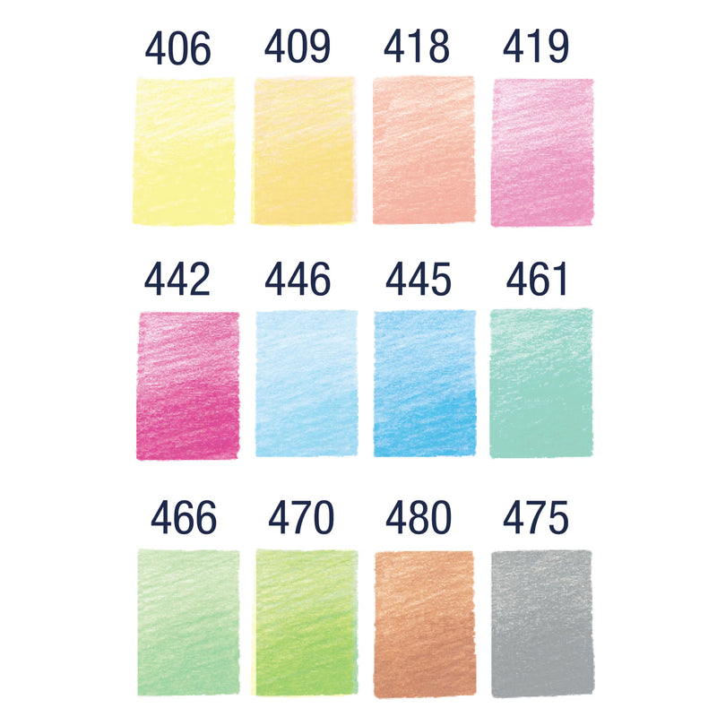 Faber-Castell Goldfaber Aqua Watercolor Pencils, Pastel Colors, 12 Count