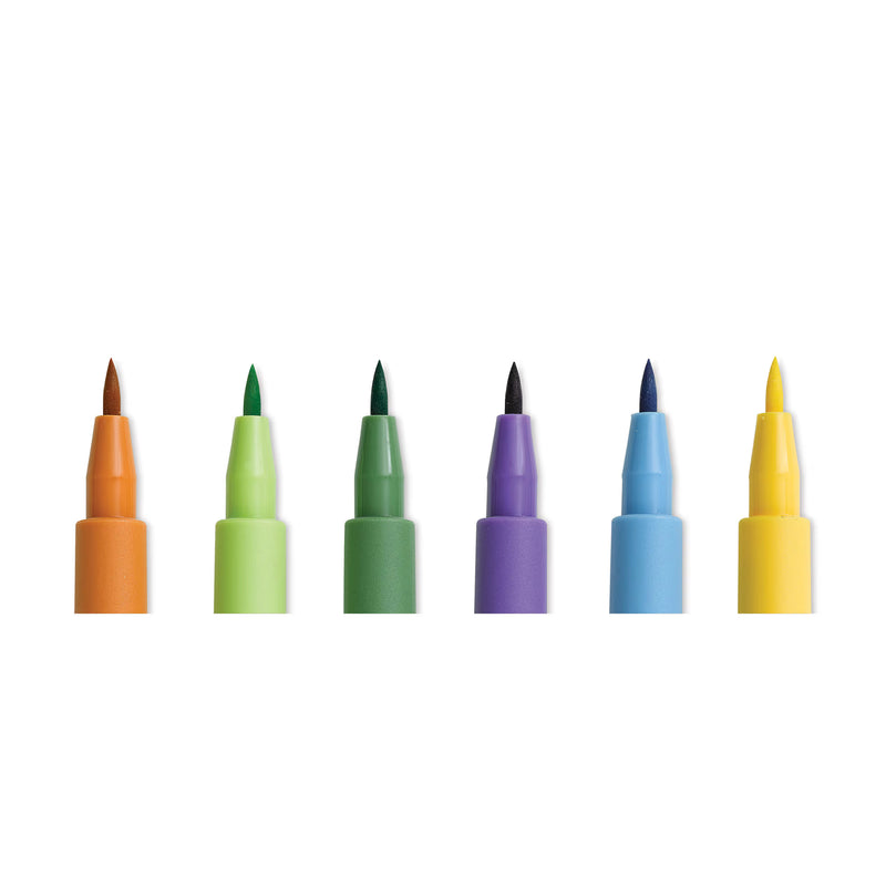 Faber-Castell Pitt Artist Pen Brush Pastel Set, 6 Count