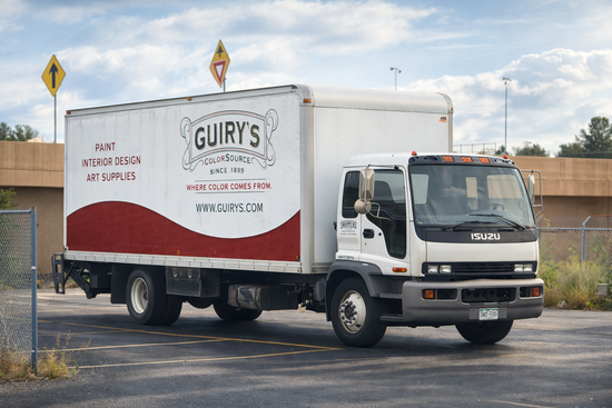 Guiry's ColorSource delivery truck in lot