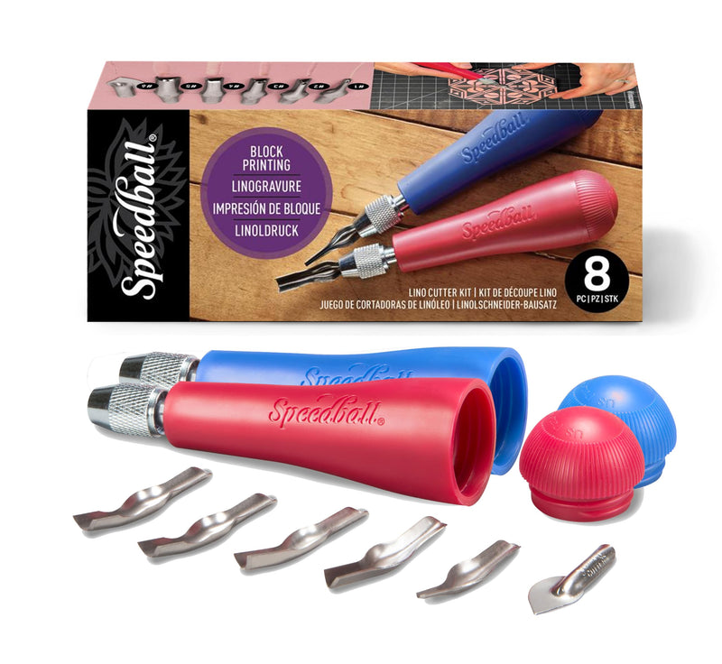 Speedball Linoleum Cutter Assortment #2, 8 Piece