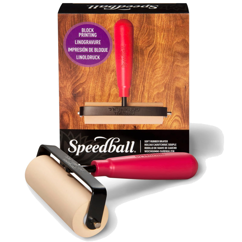 Speedball Deluxe Soft Rubber Brayer, 6 Inch