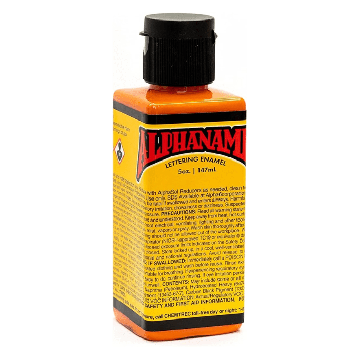 Alphanamel Lettering Enamel 5oz - Alpha Orange - Guiry's