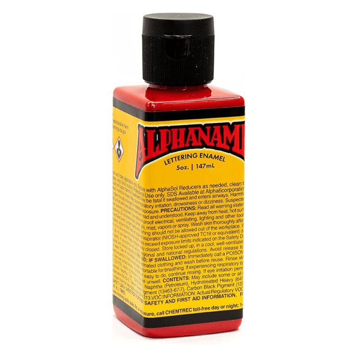Alphanamel Lettering Enamel 5oz - Alpha Red - Guiry's