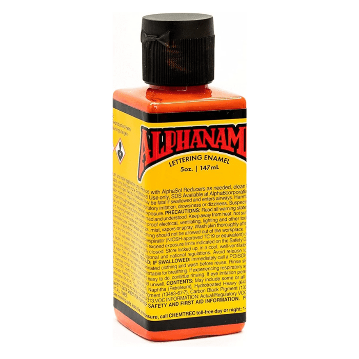 Alphanamel Lettering Enamel 5oz - Blood Orange - Guiry's