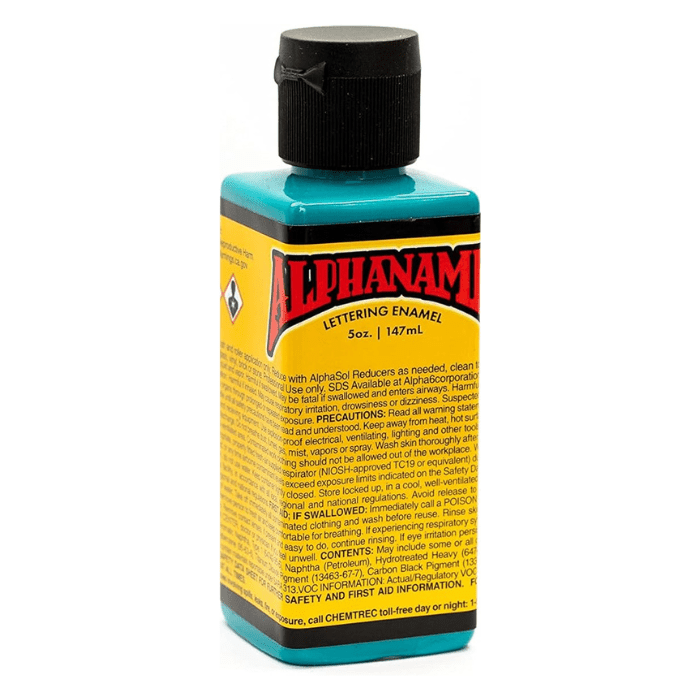 Alphanamel Lettering Enamel 5oz - Bright Teal - Guiry's