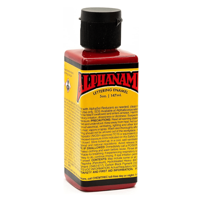 Alphanamel Lettering Enamel 5oz - Dark Red - Guiry's