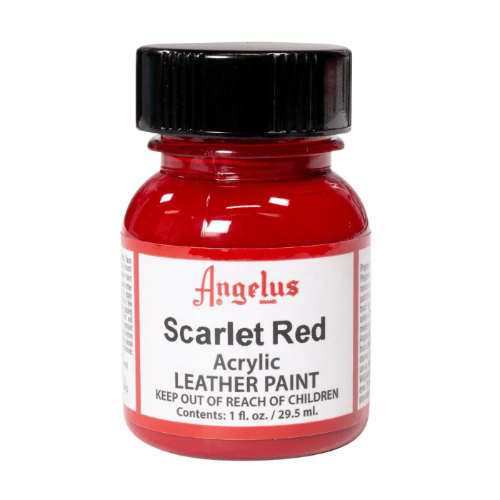 Angelus Leather Paint 1oz - Scarlet - Guiry's