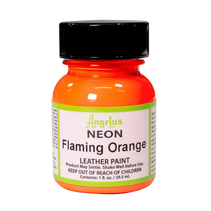 Angelus Neon Leather Paint 1oz - Flaming Orange - Guiry's