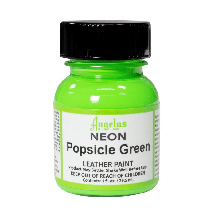 Angelus Neon Leather Paint 1oz - Popsicle Green - Guiry's