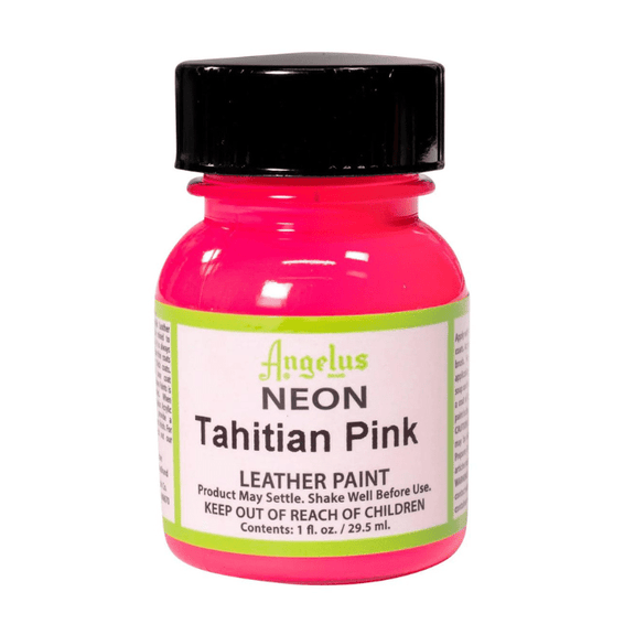 Angelus Neon Leather Paint 1oz - Tahitian Pink - Guiry's