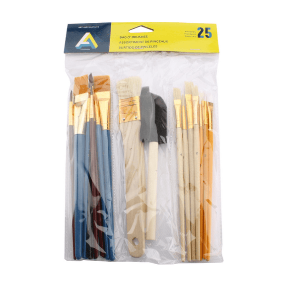 Art Alternatives Bag - O - Brushes - 25 Pieces - Guiry's