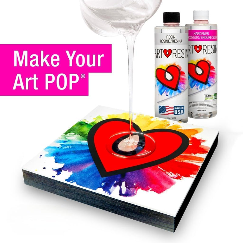 ArtResin Epoxy Resin Starter Kit, 32 oz Clear High - Gloss Resin and Hardener Set - Guiry's