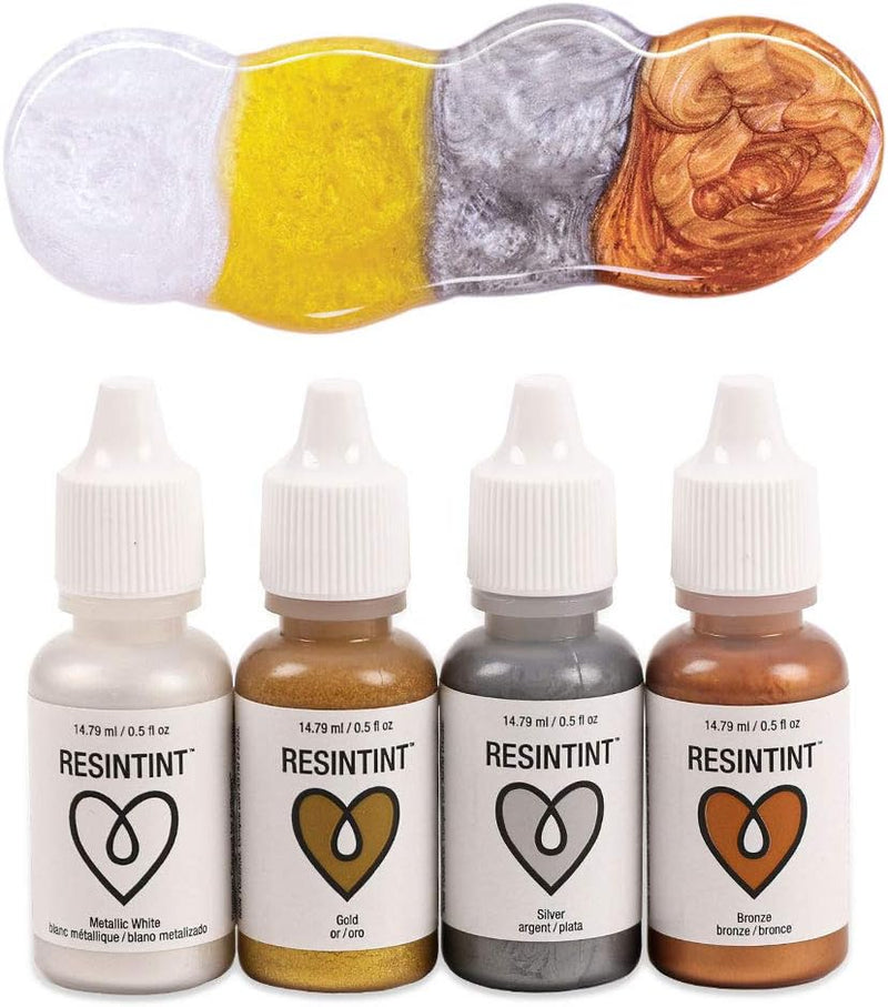 ArtResin ResinTint Metallic Liquid Pigment Set, 4 Colors - Guiry's