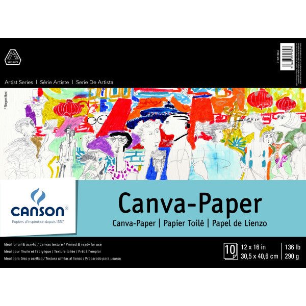 Canson Artist Series Canva - Paper Pad, 10 Sheets, 12" x 16" - Guiry's
