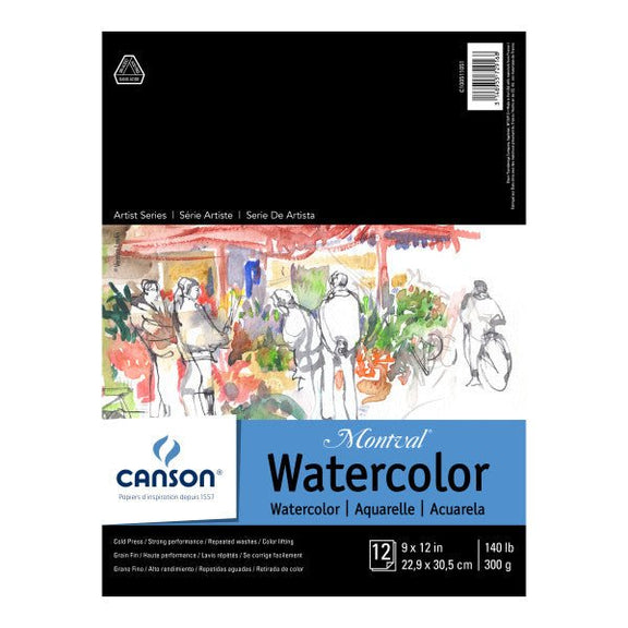 Canson Artist Series Montval Watercolor Pad, 9" x 12", 12 Sheets - Guiry's