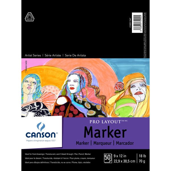 Canson Artist Series Pro - Layout Marker Pad 9in x 12in 50 Sheets/Pad - Guiry's