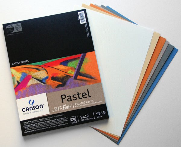 Canson Mi - Teintes Paper Pad, 9" x 12", Assorted Colors - Guiry's