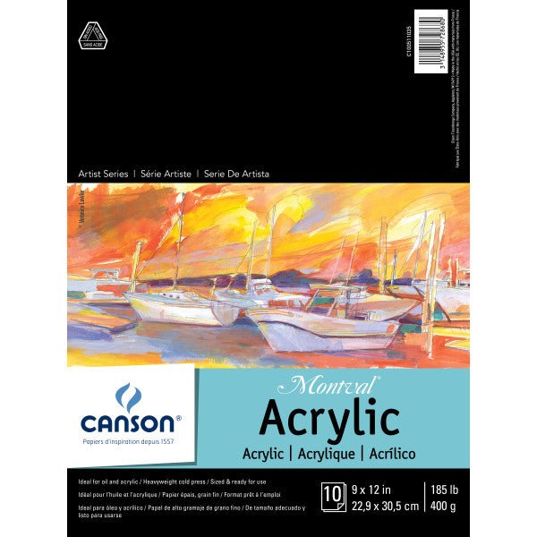 Canson Montval Acrylic Paper Pad, 9" x 12", 10 Sheets/Pad - Guiry's