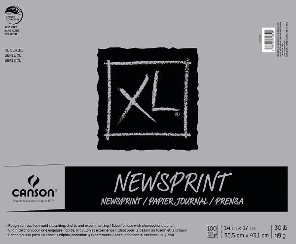 Canson XL Newsprint Paper Pad, 100 Sheets, 14" x 17" - Guiry's